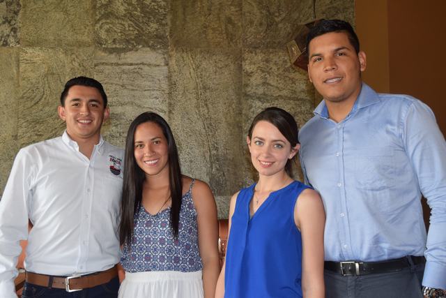 Juan Diego González, Jessica Ortiz, Allegra Pelletier y Ángel Peña.